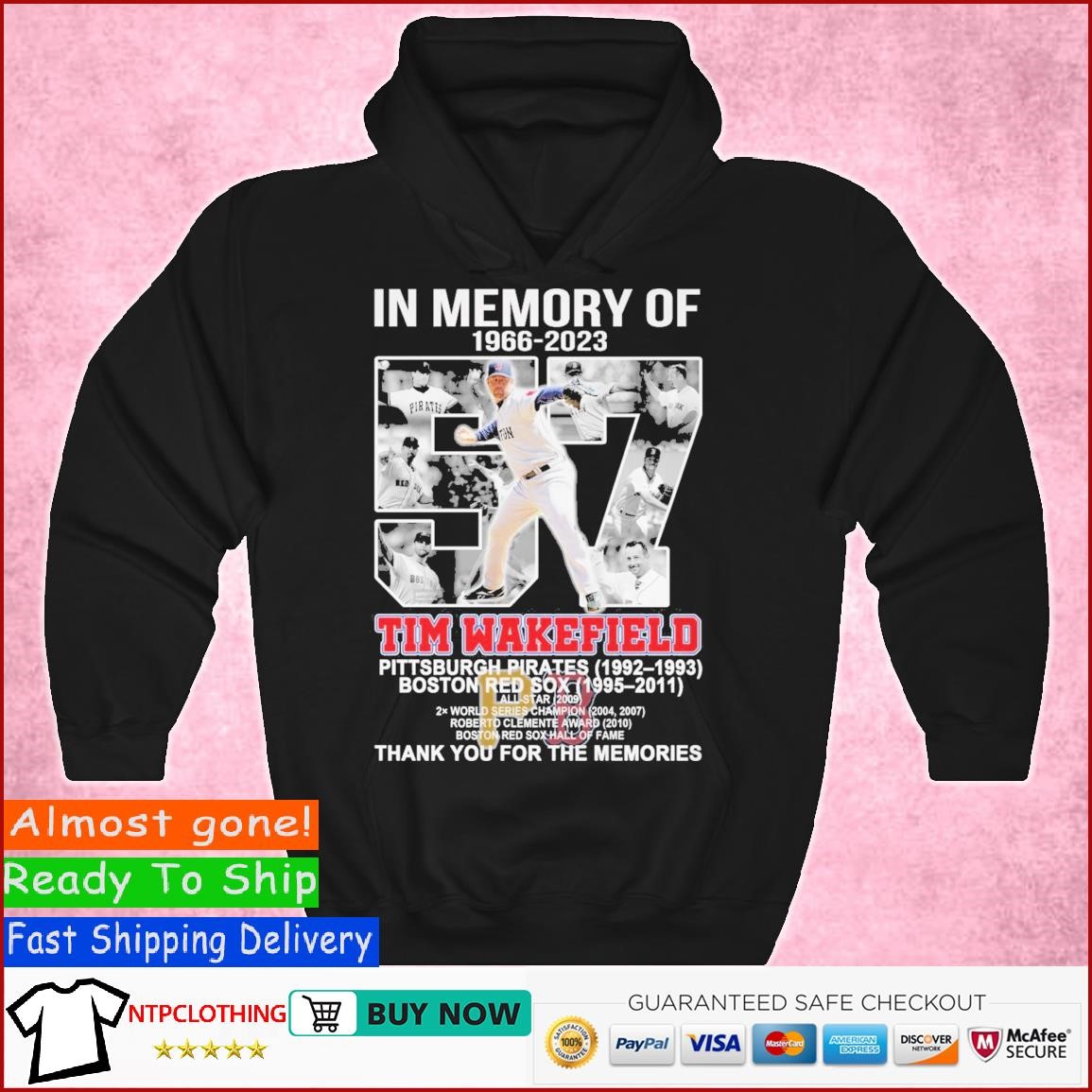 In Memory Of 1966-2023 Tim Wakefield Thank You For The Memories Shirt