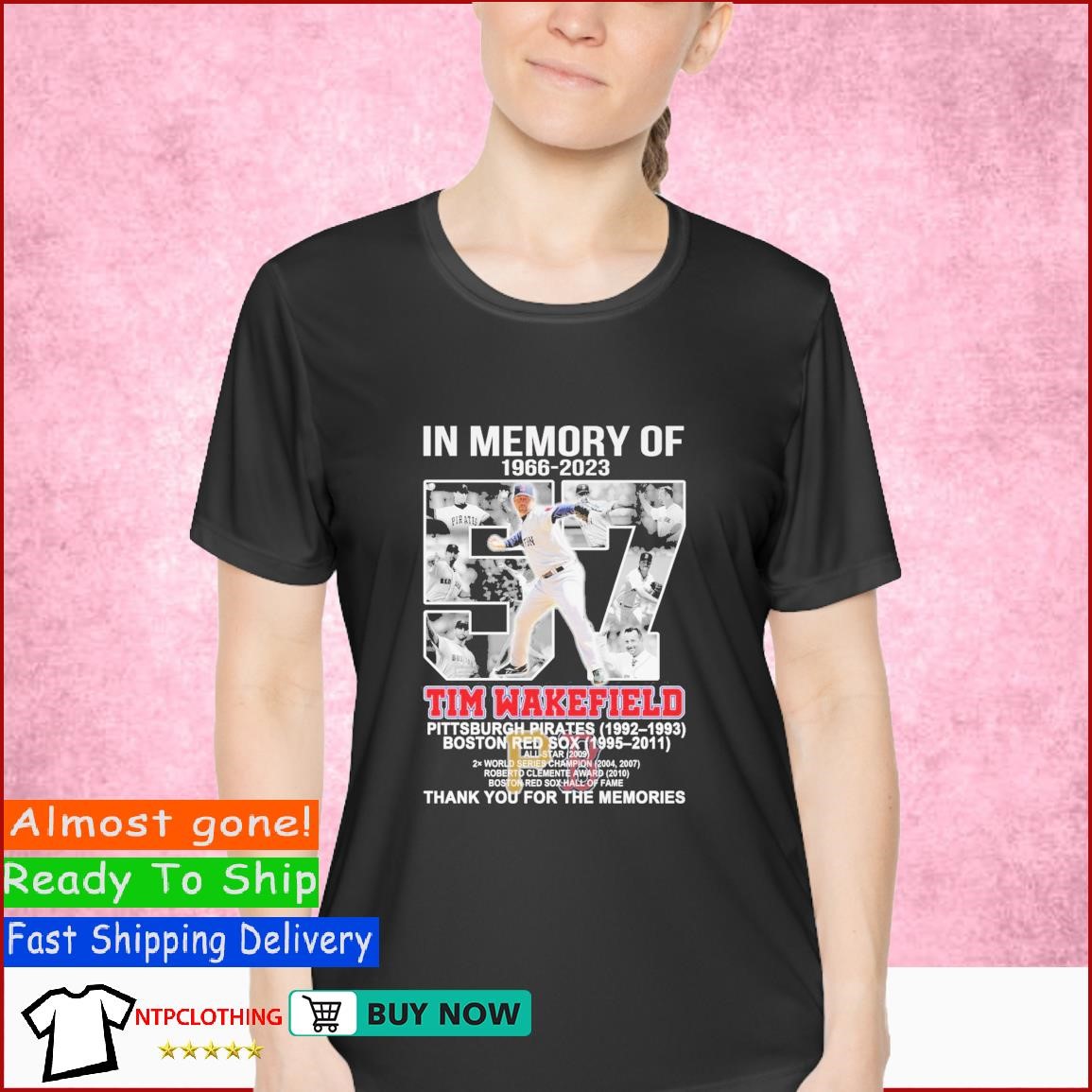 In memory of 1966 2023 tim wakefield Pittsburgh pirates 1992 1993 Boston  red sox 1995 2011 thank you for the memories shirt, hoodie, sweater, long  sleeve and tank top