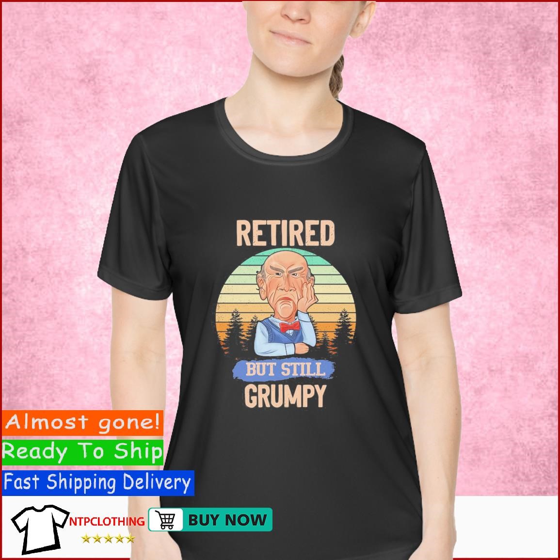 Jeff Dunham Retired But Still Grumpy Vintage T Shirt Ladies Shirt.jpg