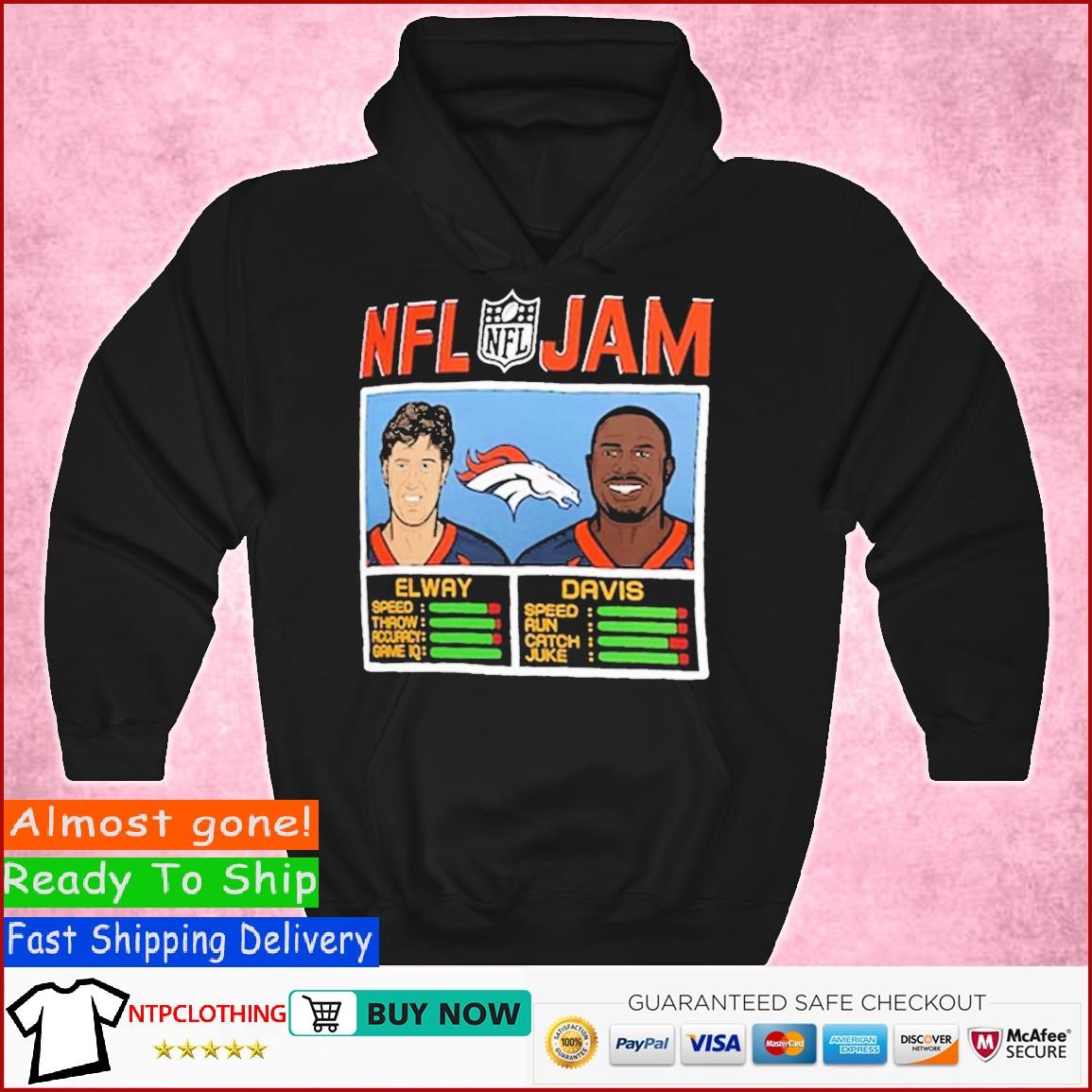 NFL Jam Denver Broncos John Elway And Terrell Davis Shirt, hoodie