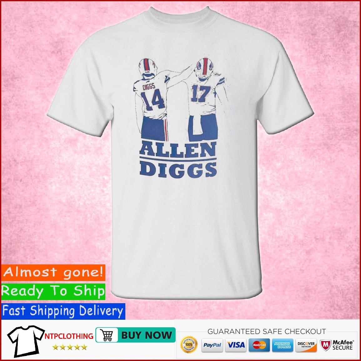 Josh Allen & Stefon Diggs Buffalo Bills Player Art shirt - Gearuptee