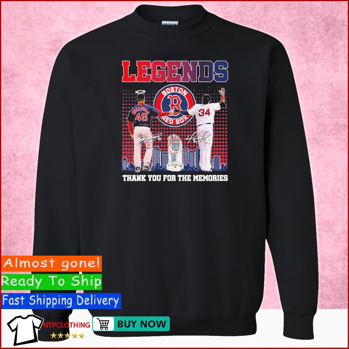 Boston Red Sox World Series Legends Thank You for the memories signatures  shirt, hoodie, sweater, long sleeve and tank top