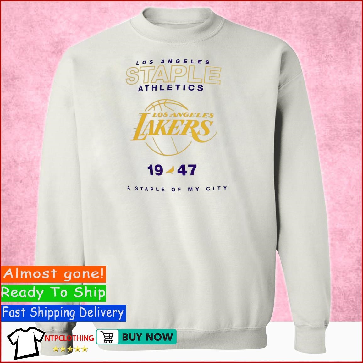 round-neck OLD SCHOOL NBA T SHIRT LAKERS LOS ANGELES