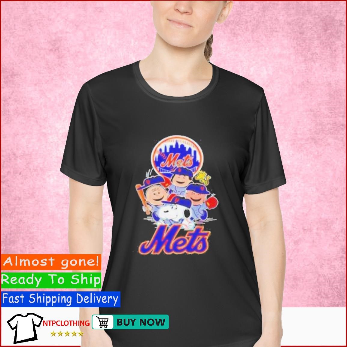 Official new York Mets Charlie Brown Snoopy New York Mets T-Shirt