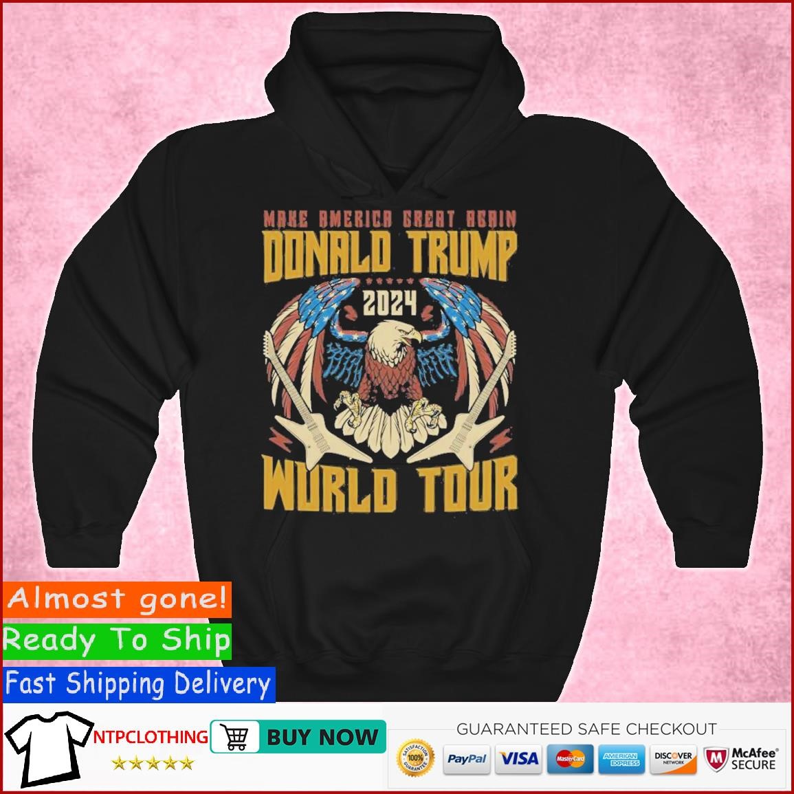 Official America Eagle With Electric Guitar Make America Great Again Donald  Trump 2024 World Tour T-shirt, hoodie, sweater, long sleeve and tank top