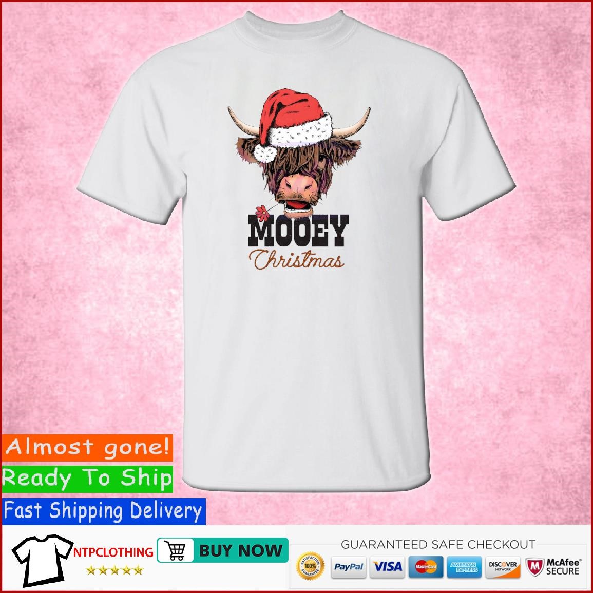 FREE shipping Mooey Christmas Cow Sweater, Unisex tee, hoodie