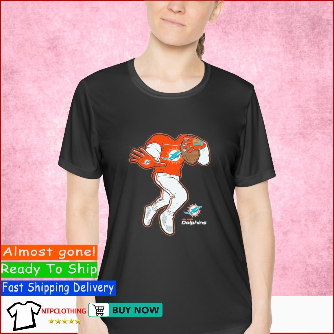 Toddler Aqua Miami Dolphins Stiff Arm T-Shirt