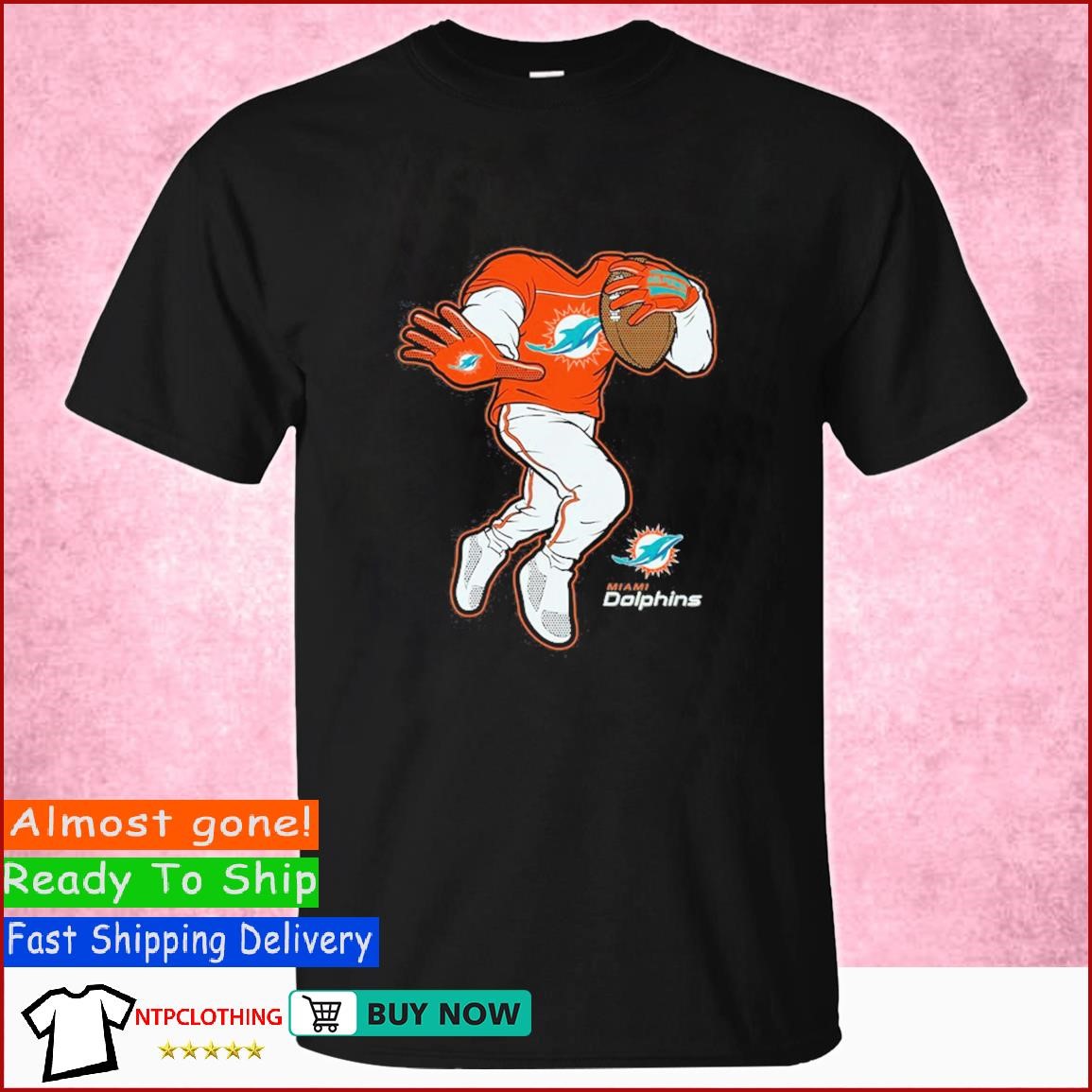 Miami Dolphins Toddler Stiff Arm T-Shirt - Aqua