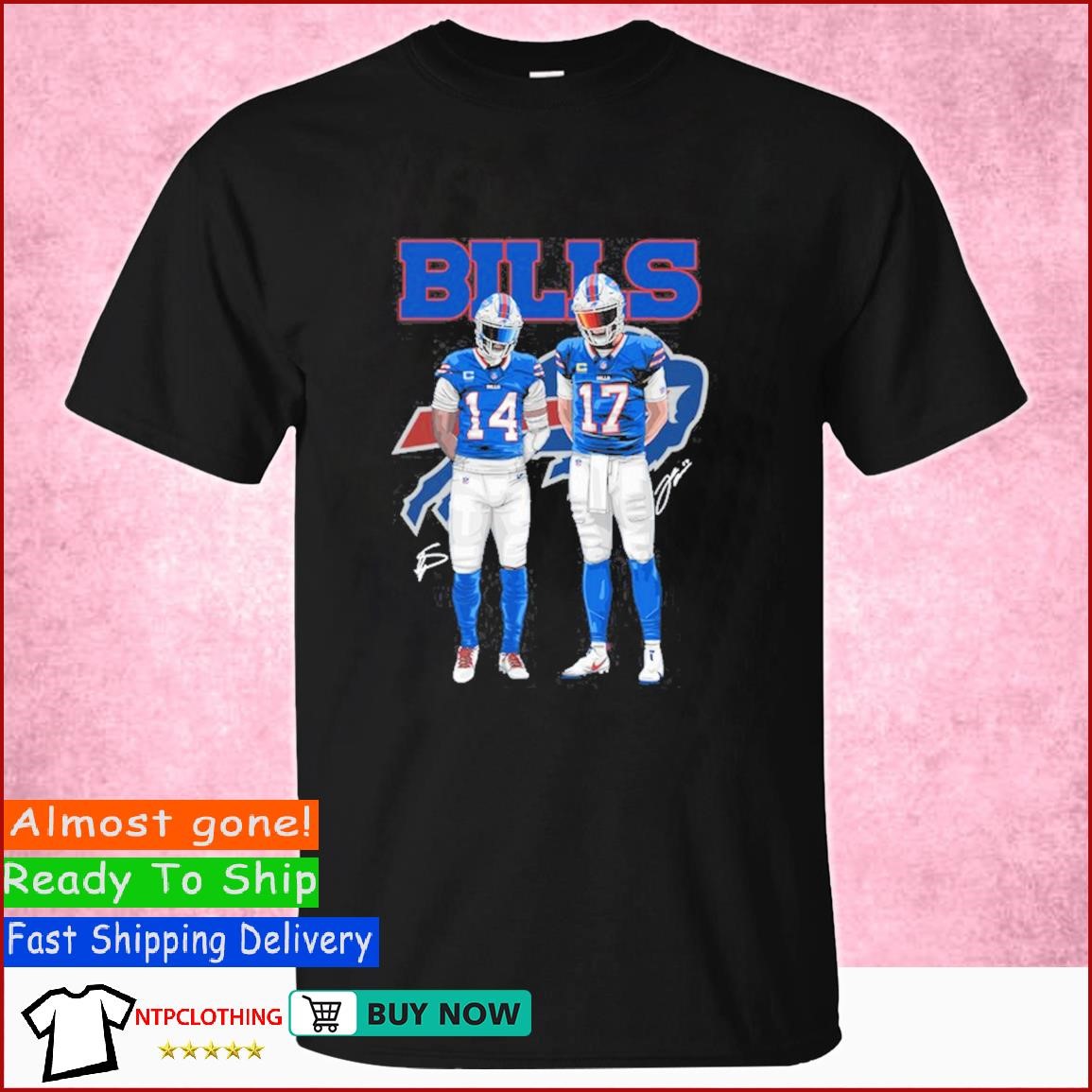 Josh Allen & Stefon Diggs Buffalo Bills Player Art shirt - Gearuptee