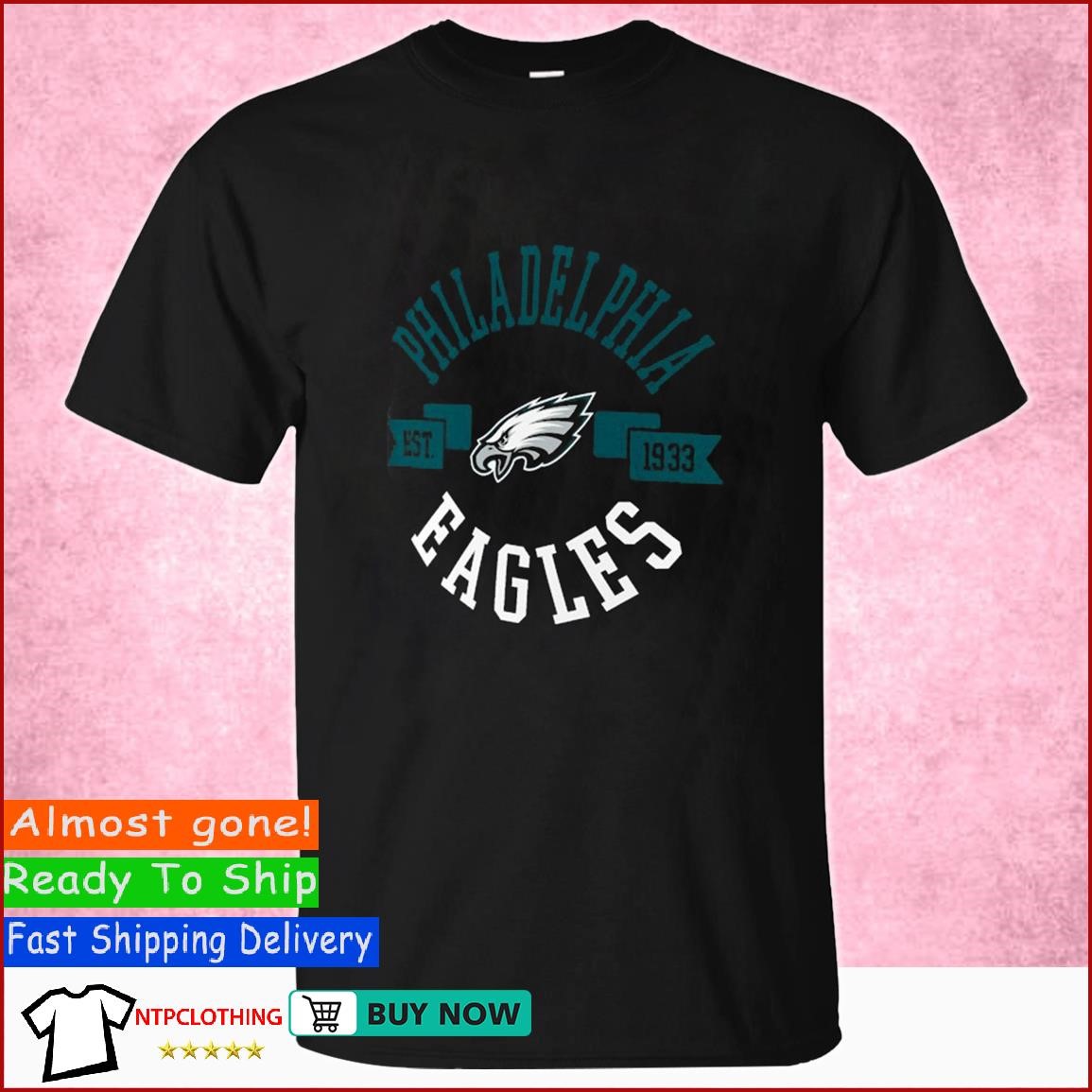 Philadelphia Eagles G-III 4Her by Carl Banks Women's Post Season V-Neck  T-Shirt - Green