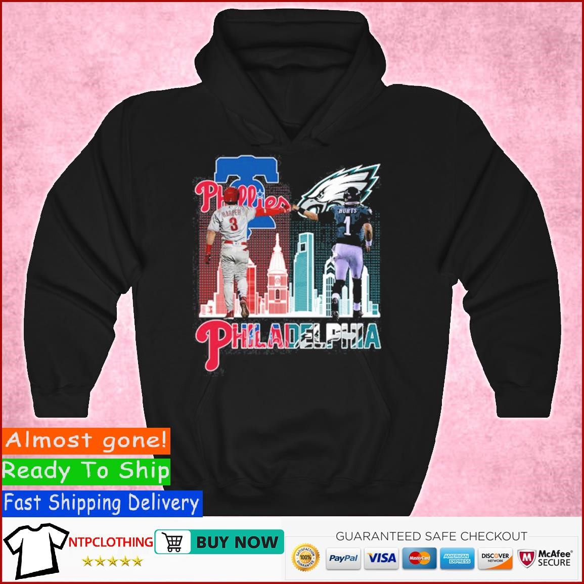 Official philadelphia Phillies Bryce Harper And Eagles Jalen Hurts T Shirt,  hoodie, sweater, long sleeve and tank top