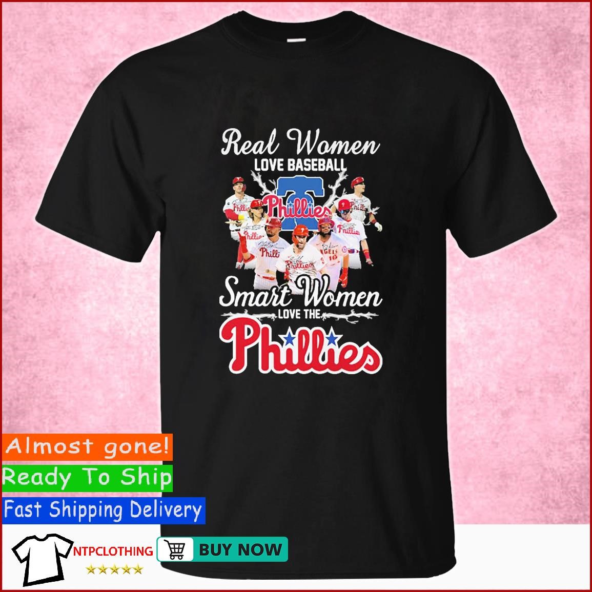 Real Women Love Baseball Smart Women Love The Phillies T Shirt, hoodie,  sweater, long sleeve and tank top