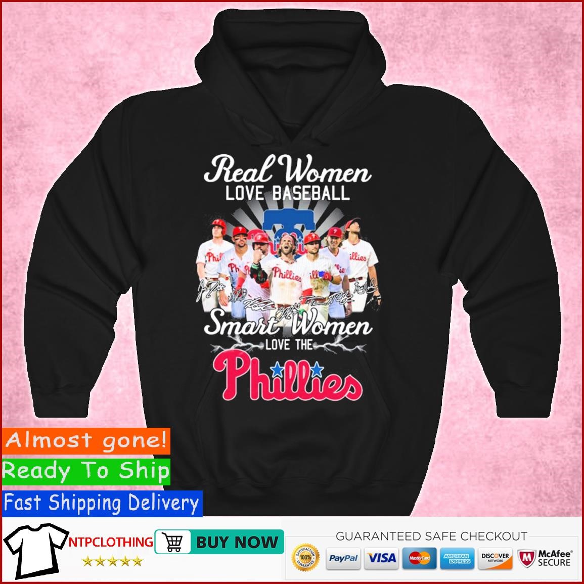 Real Women Love Baseball Smart Women Love The Philadelphia Phillies Team  Players Signatures shirt, hoodie, sweater, long sleeve and tank top