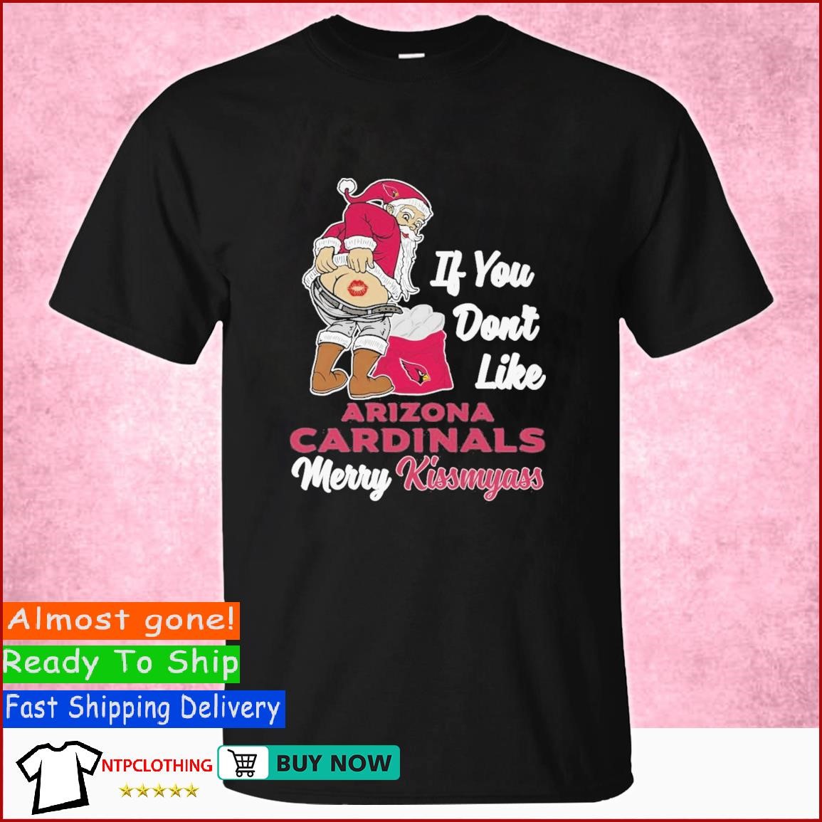 Xmas if you don't like Arizona Cardinals football Merry Kissmyass Santa  Claus funny shirt, hoodie, sweater, long sleeve and tank top