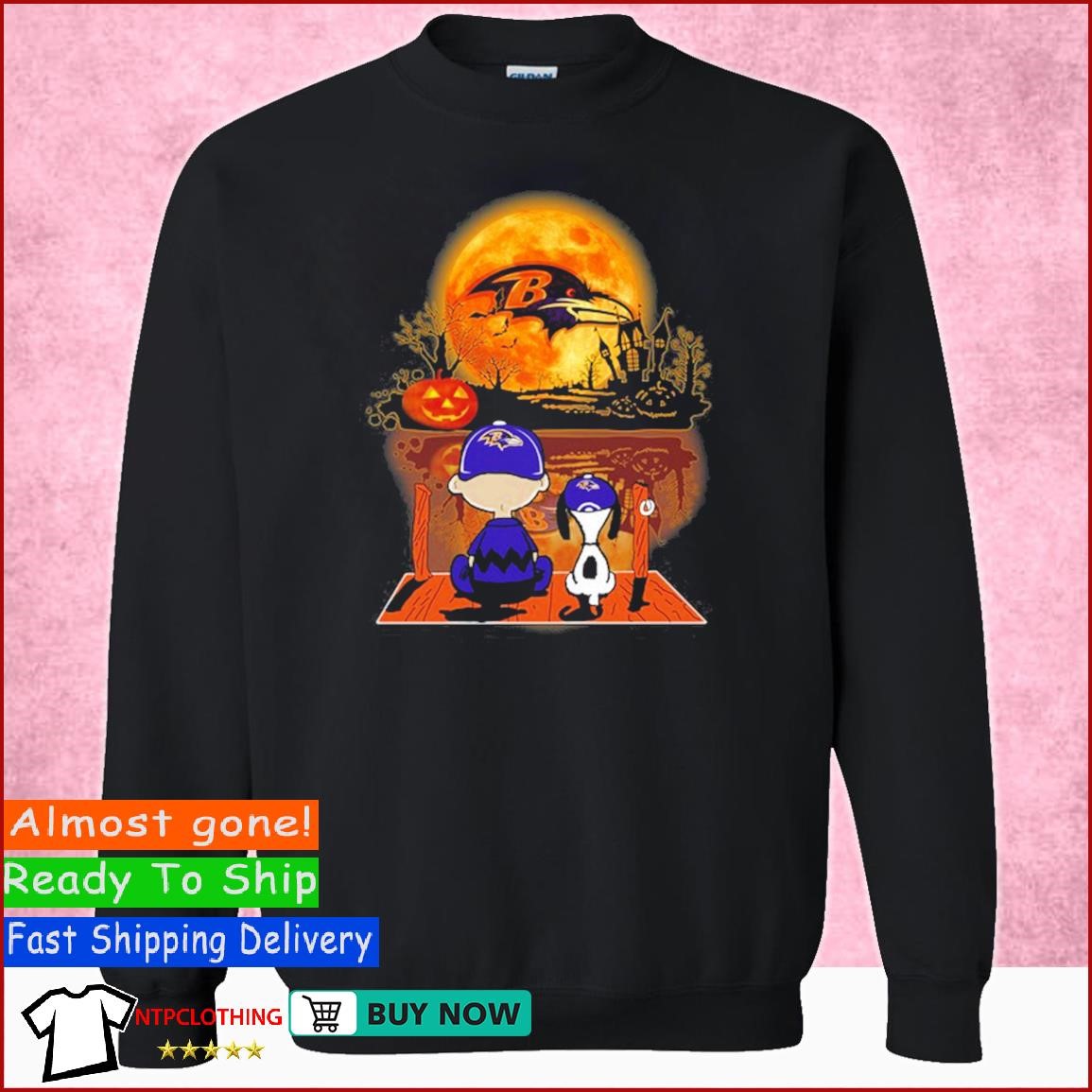 Snoopy Trick Or Treat Halloween Baltimore Ravens 2023 T-shirt