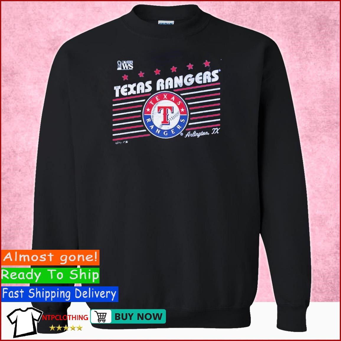 Texas Rangers Light Blue Jersey Sewn Majestic M