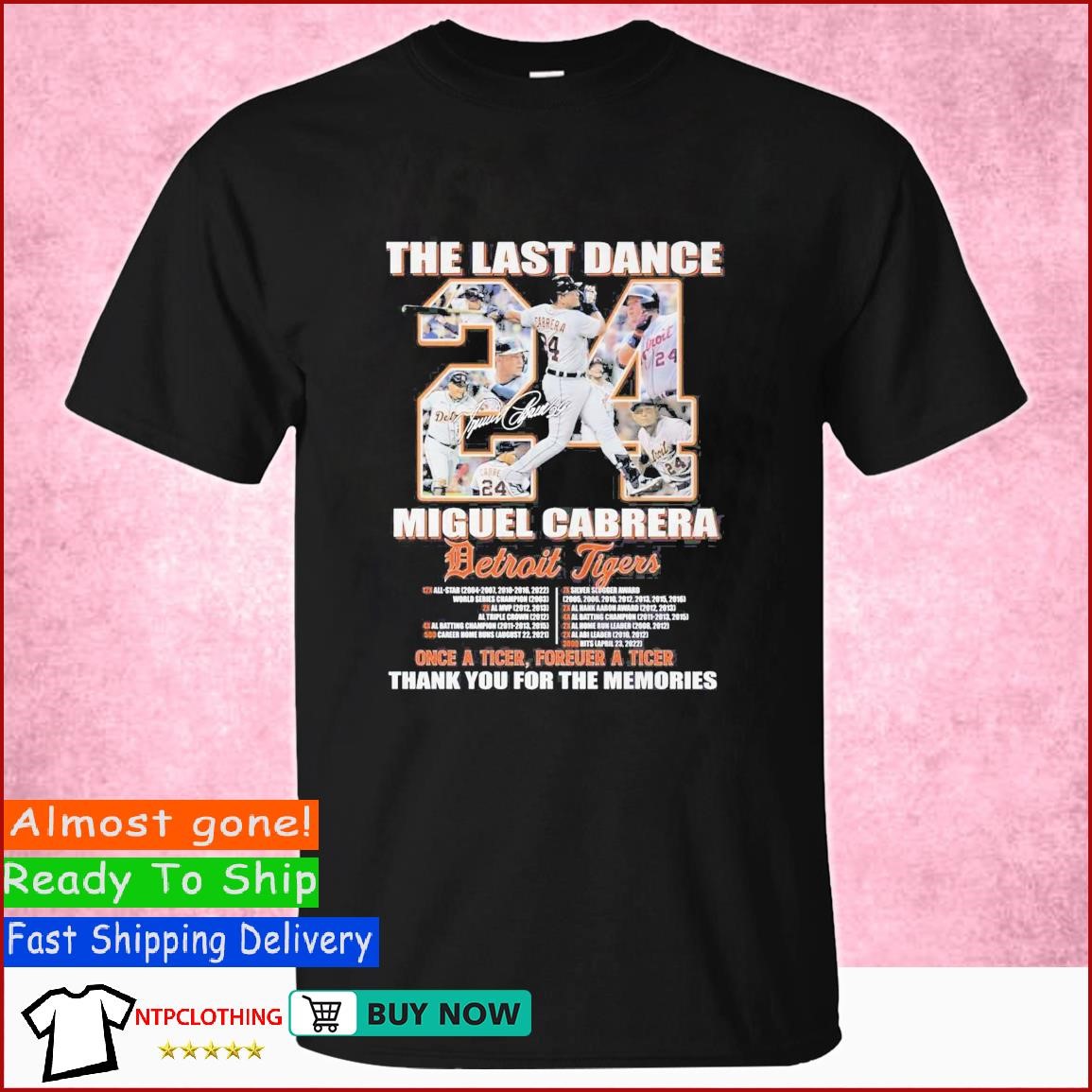 The Last Dance 24 Miguel Cabrera thank you for the memories Shirt, hoodie,  sweater, long sleeve and tank top