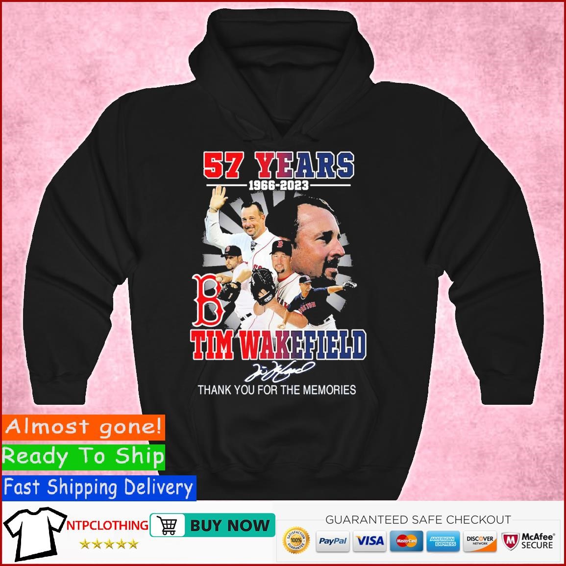 49 Tim Wakefield 1966 – 2023 Boston Red Sox 1995 – 2011 Thank You For The  Memories T Shirt - Limotees