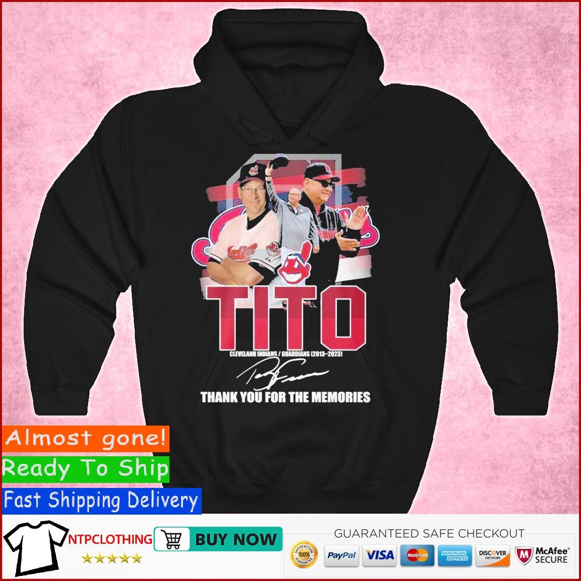 Tito Cleveland Indians, Guardians 2013 – 2023 Thank You For The Memories  Unisex T-Shirt, hoodie, sweater and long sleeve