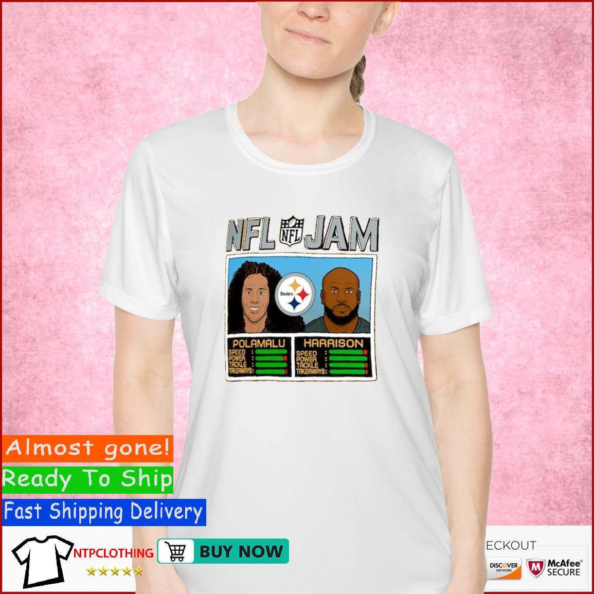 Official Troy Polamalu and James Harrison Pittsburgh Steelers