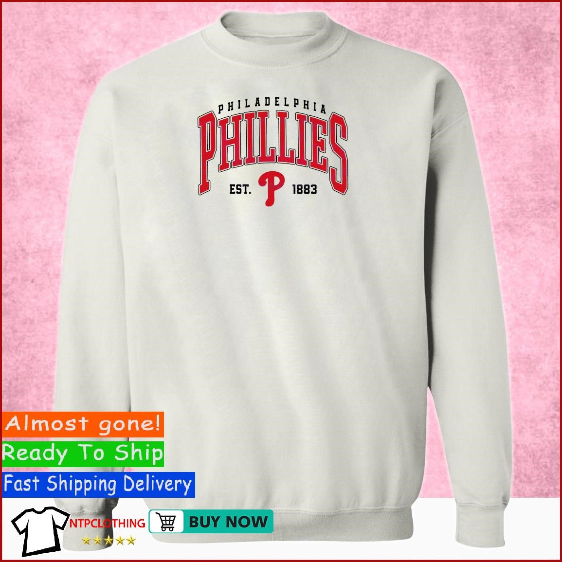 Baseball Philadelphia Phillies Vintage Phillies Crew Sweatshirt T