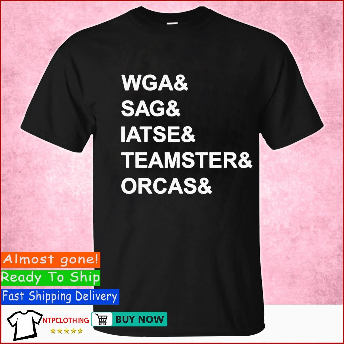 Wga Sag-Aftra Iatse Teamsters Orcas T Shirt, hoodie, sweater, long ...