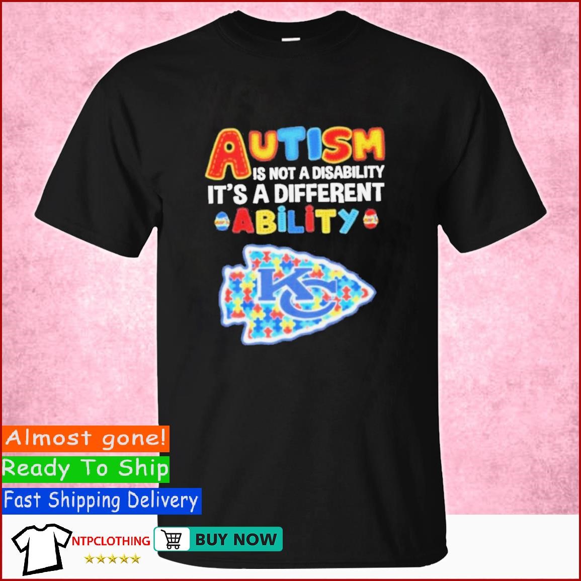 Kansas City Chiefs NFL Autism Is Not A Disability 2024 Shirt, hoodie