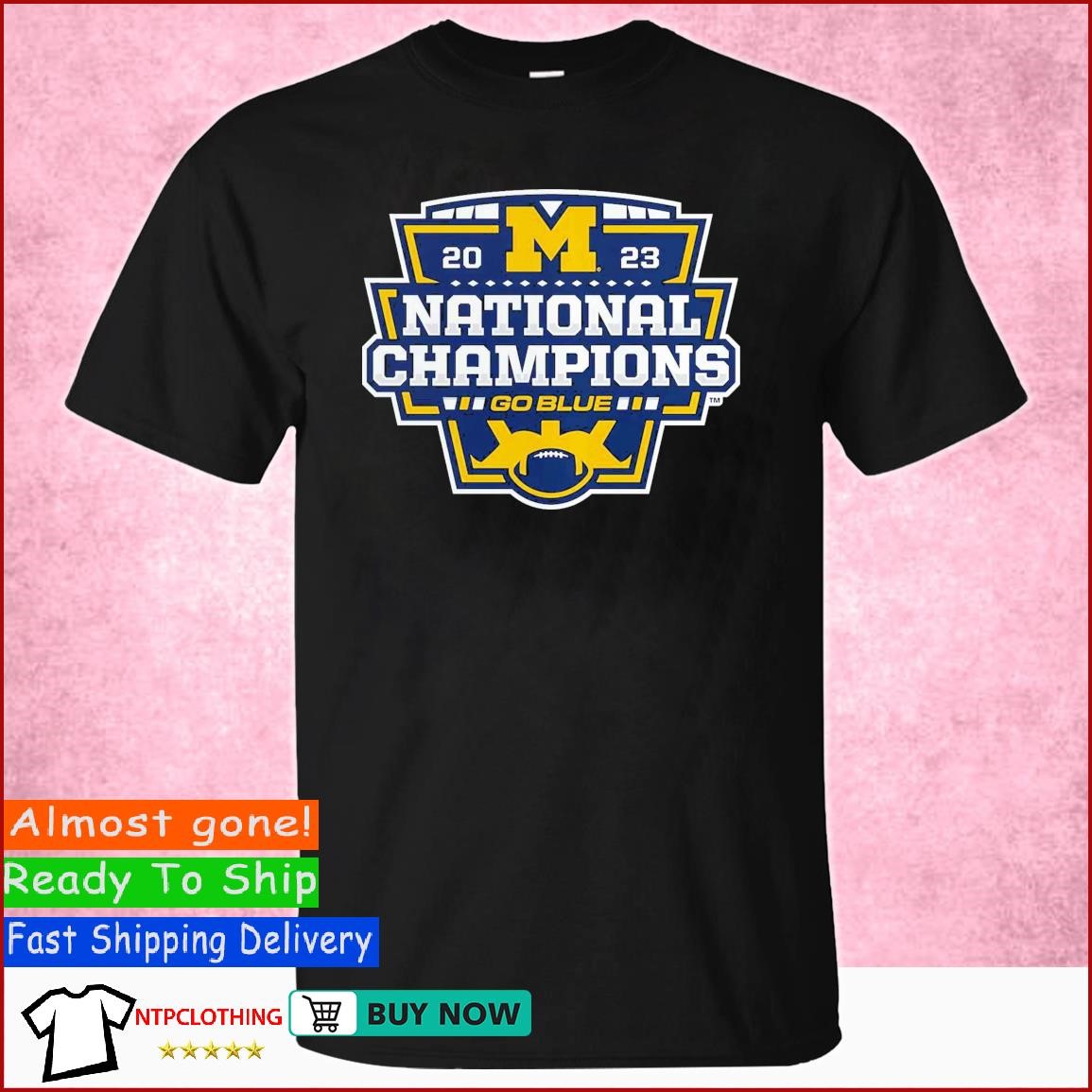 2023 National Champions Michigan Wolverines College Football Playoff Logo Shirt