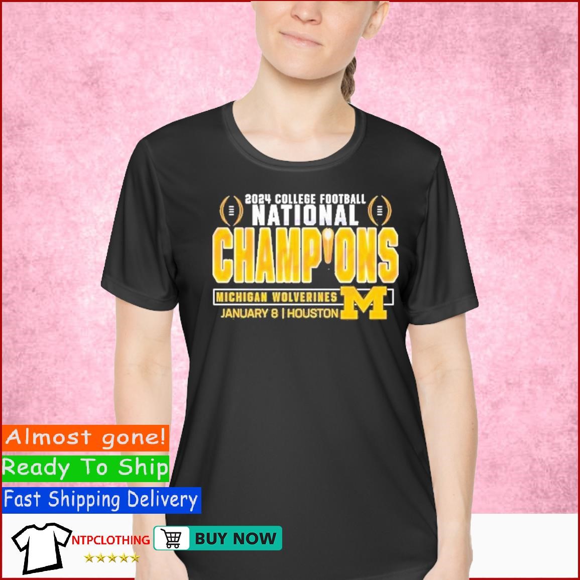 2024 CFP National Champions Michigan Wolverines January 8 Houston Shirt Ladies Shirt.jpg