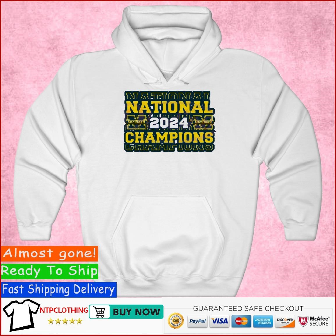 2024 National Champions Michigan Football Letter Shirt Hoodie Sweater   2024 National Champions Michigan Football Letter Shirt Hoodie 