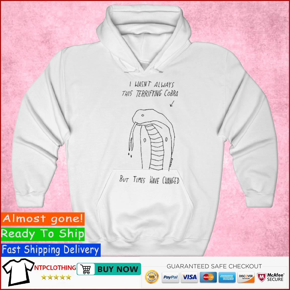 Cobra I Wasnt Always This Terrifying Cobra But Times Have Changed shirt Hoodie.jpg