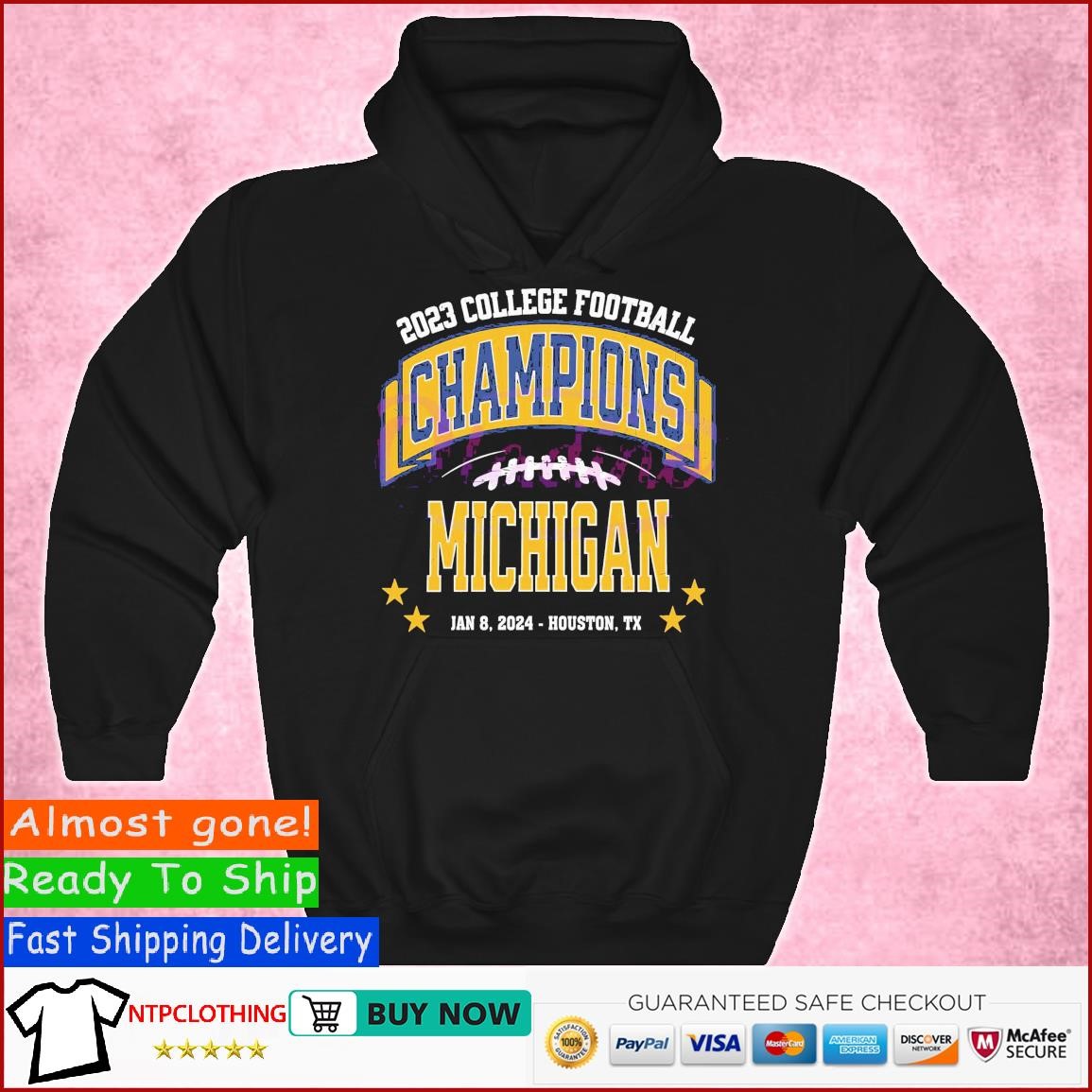 College Football Champions Michigan Jan 8, 2024- Houston,TX shirt Hoodie.jpg