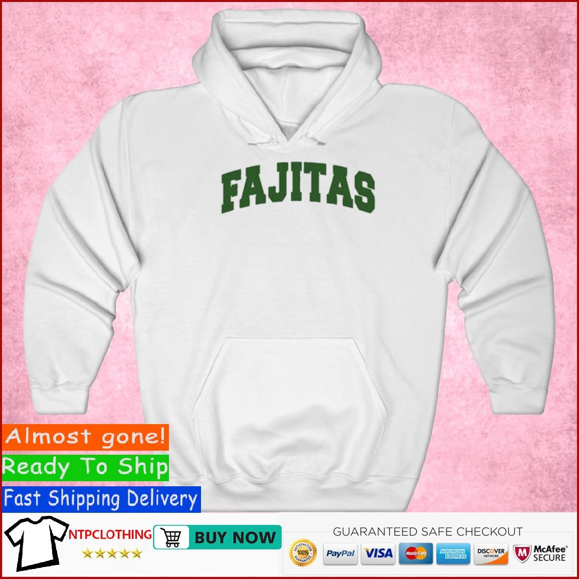 Fajitas Academy Words Green shirt Hoodie.jpg