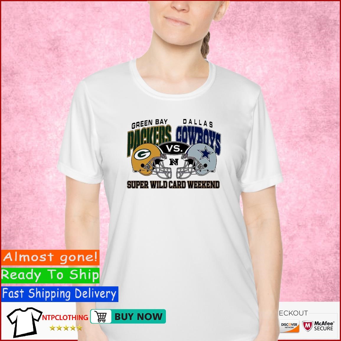 Green Bay Packers Vs Dallas Cowboys Helmet Super Wild Card Shirt Ladies Shirt.jpg