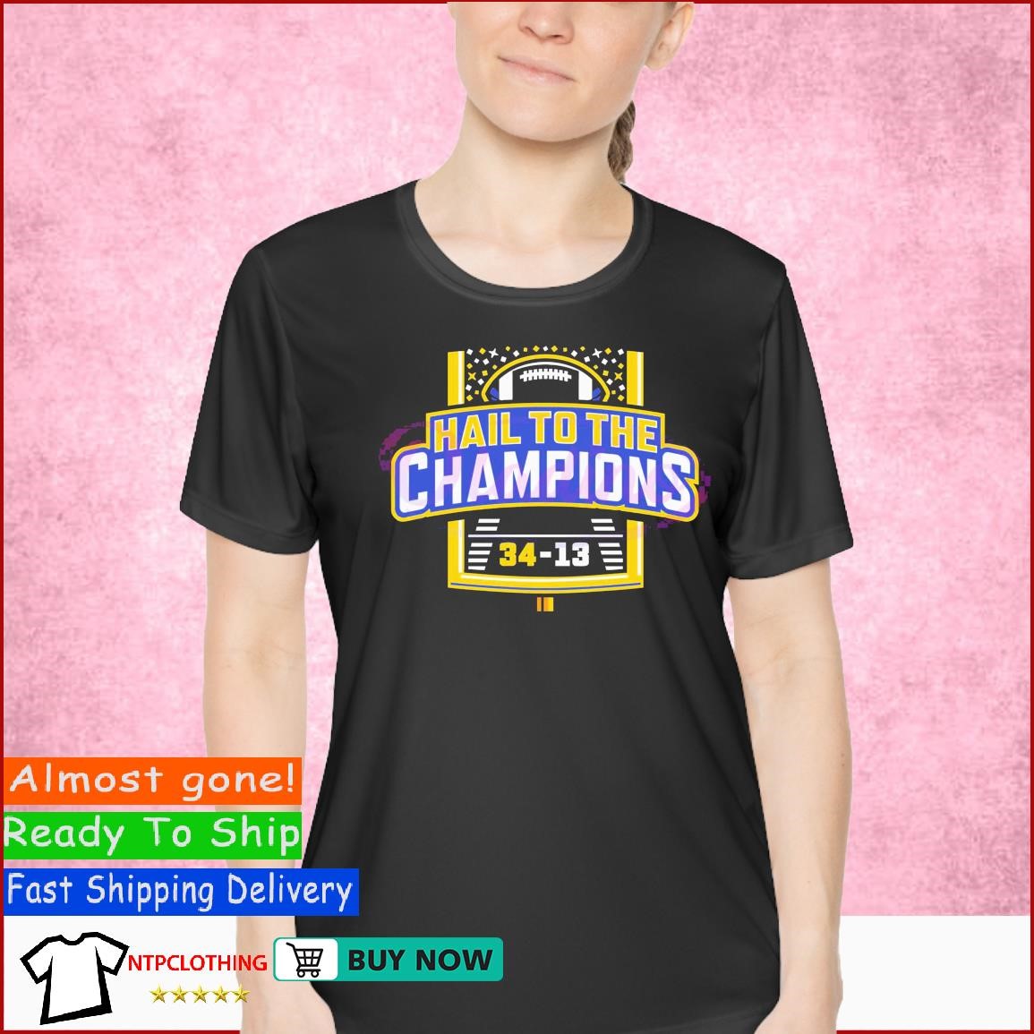 Hail To The Champions Michigan Wolverines Football 34-13 shirt Ladies Shirt.jpg