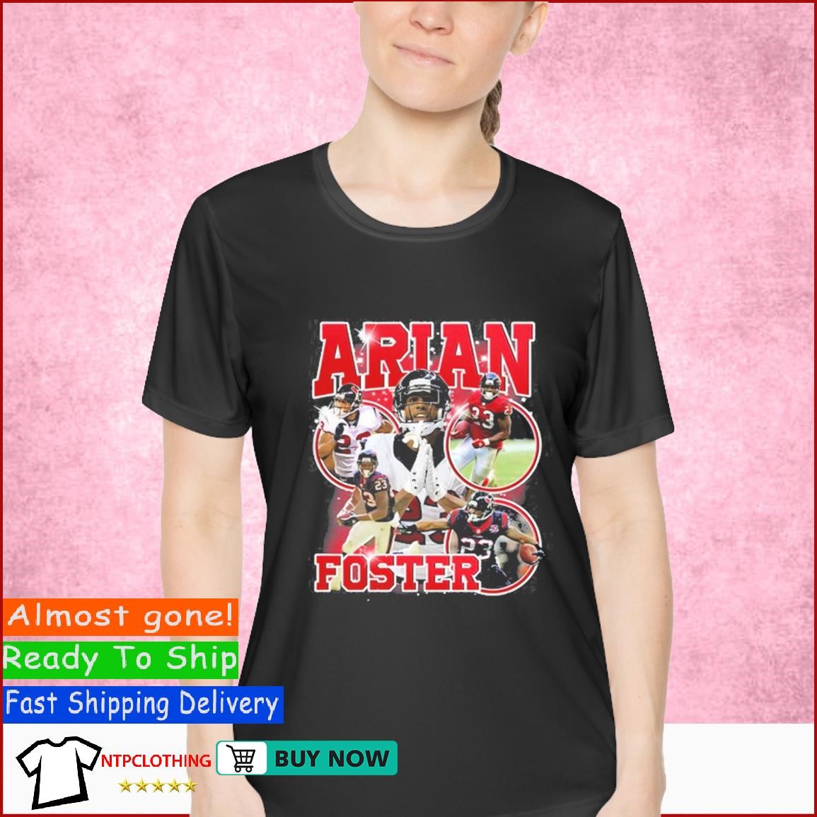Macrodosing Wearing Arian Foster T Shirt Ladies Shirt.jpg