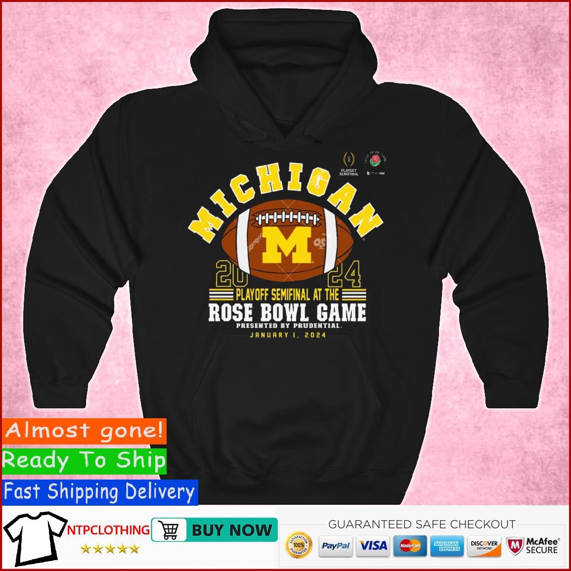 Michigan Football Rose Bowl Game January 1, 2024 T Shirt Hoodie.jpg