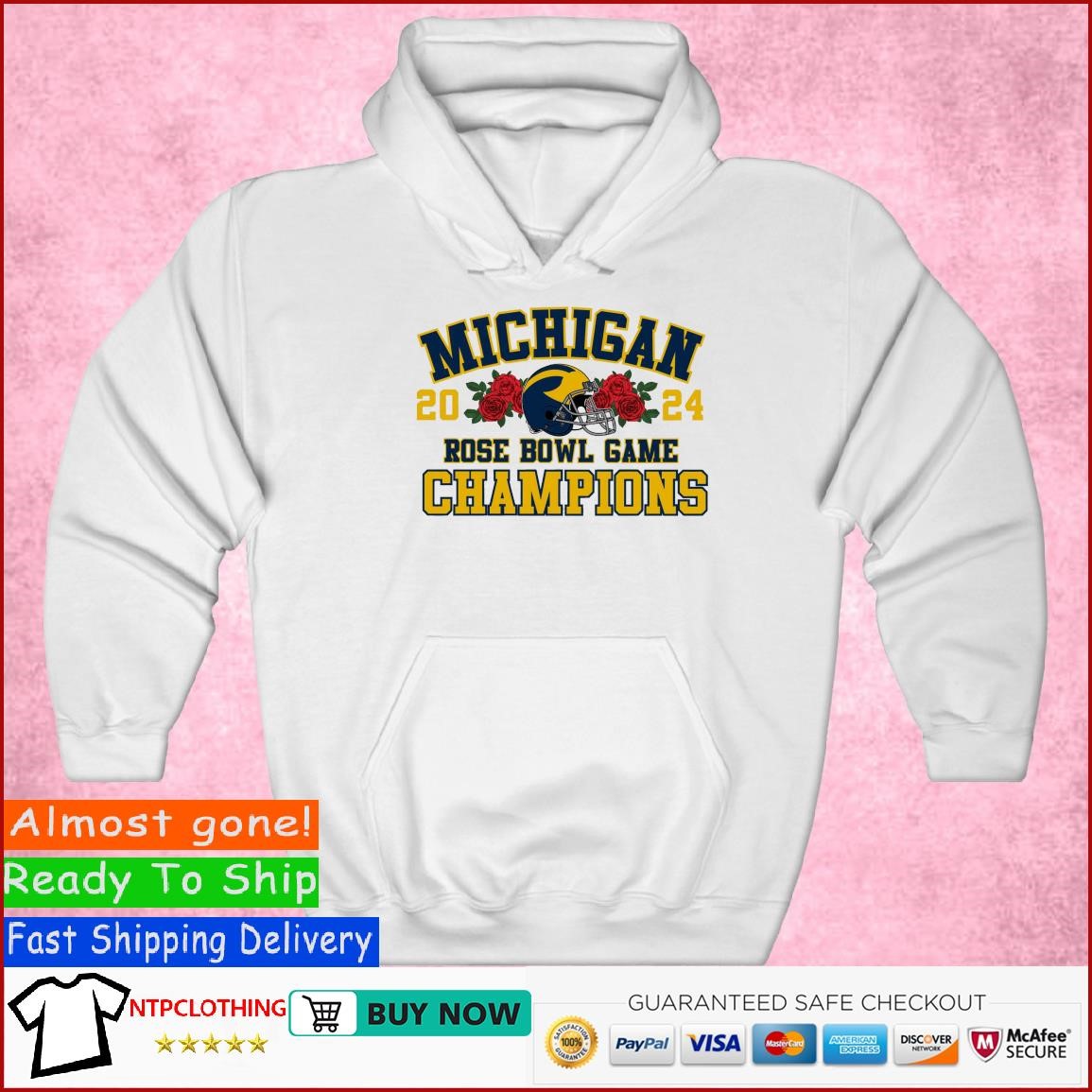 Michigan Rose Helmet 2024 Rose Bowl Game Champions T Shirt, hoodie ...