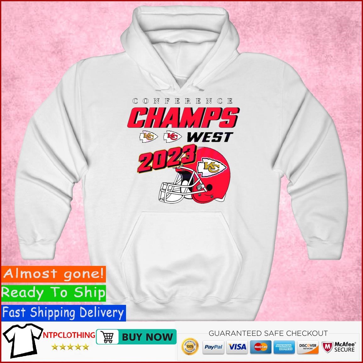 Helmet Kansas City Chiefs Conference Champs West 2023 shirt Hoodie.jpg