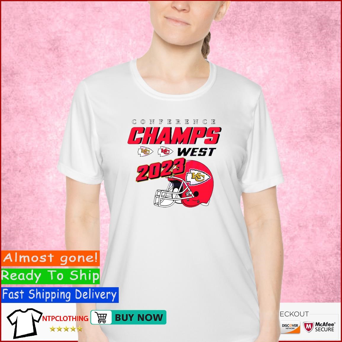 Helmet Kansas City Chiefs Conference Champs West 2023 shirt Ladies Shirt.jpg