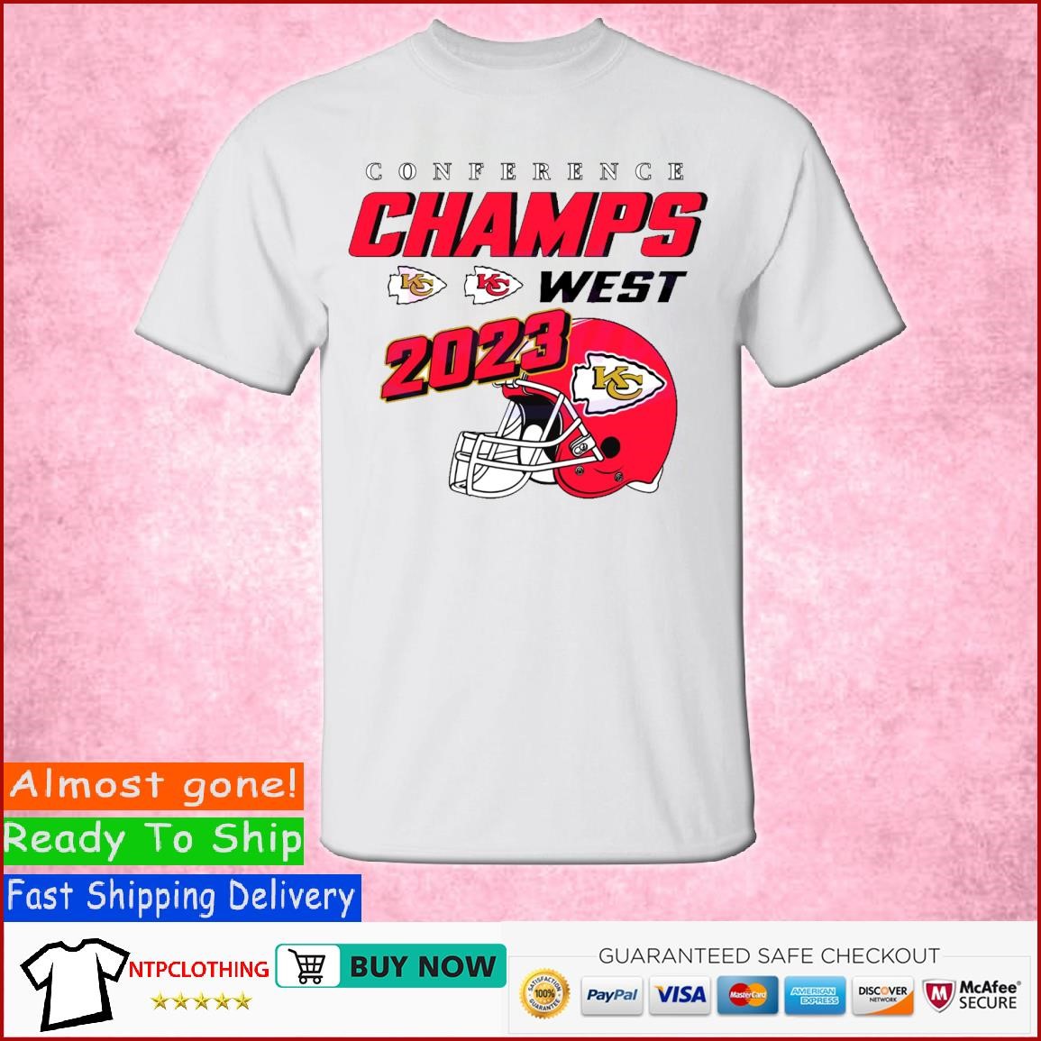 Helmet Kansas City Chiefs Conference Champs West 2023 shirt