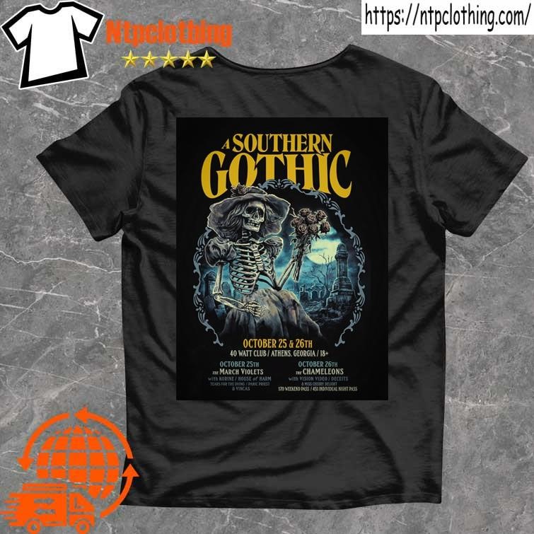 Official A Southern Gothic In Athens Ga On October 25-26 2024 Tour Poster T-Shirt