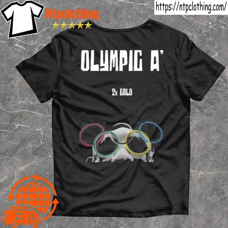 Official Alysha Clark Wearing Olympic A 2x Gold T Shirt