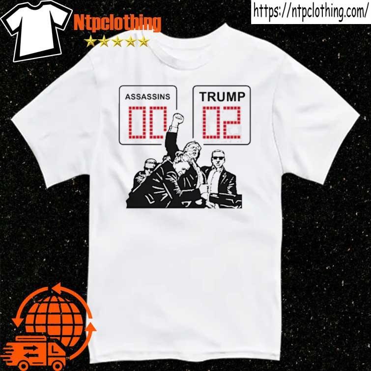 Official Assassins 0 Trump 2 Funny Fight Vote Trump President 2024 T Shirt