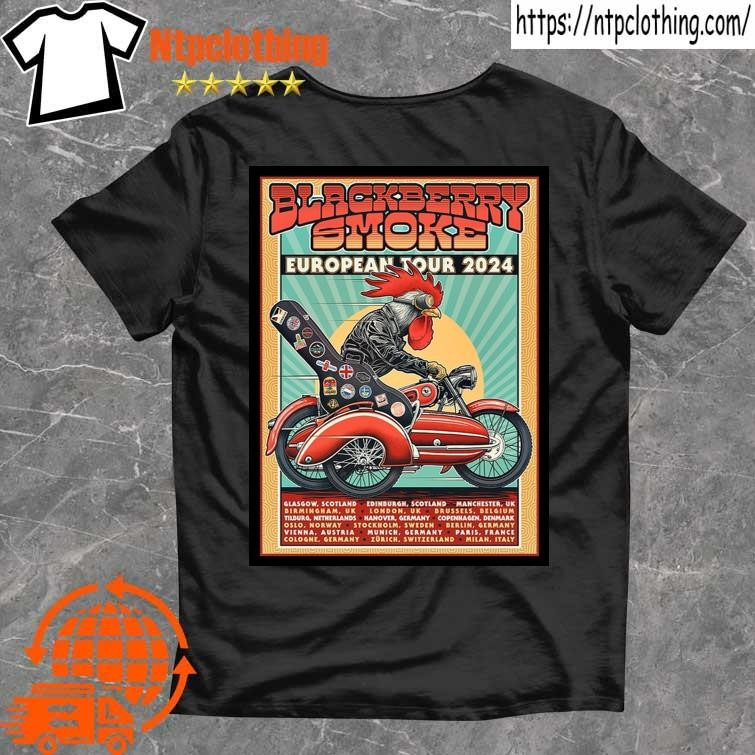 Official Blackberry Smoke Eu Tour 2024 Poster T Shirt