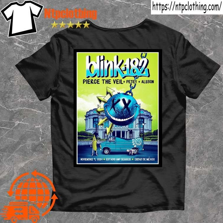 Official Blink 182 Mexico Nov 9 2024 Poster T Shirt