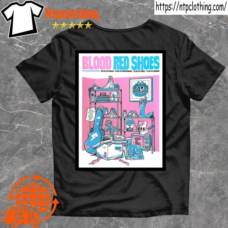 Official Blood Red Shoes The 20th Anniversary Limited Poster T Shirt