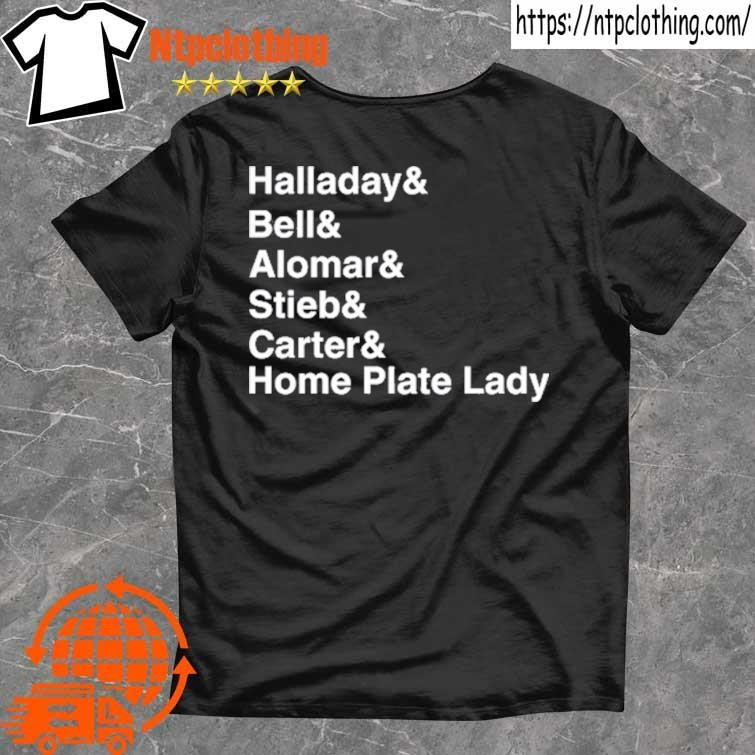 Official Blue Jays Halladay Bell Alomar Stieb Carter Home Plate Lady T Shirt