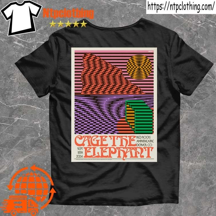 Official Cage The Elephant Sep 18, 2024 Red Rocks Amphitheater, Denver, Co Poster T Shirt