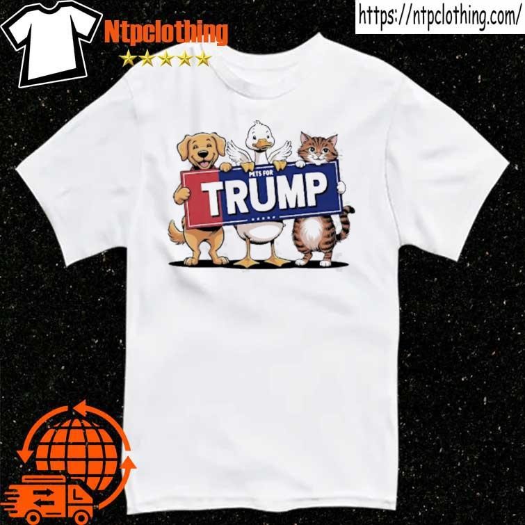 Official Cat Duck Dog Pets For Trump New T Shirt